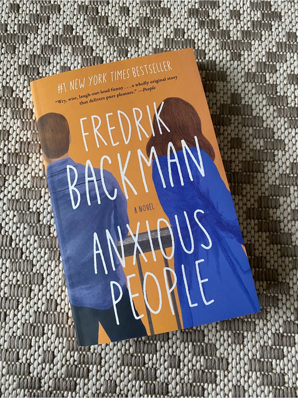 Anxious People by Fredrik Backman — Orange & Blue Paperback